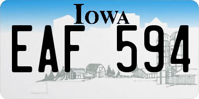 IA license plate EAF594