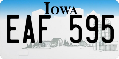 IA license plate EAF595