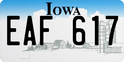 IA license plate EAF617