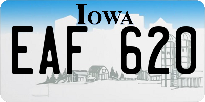 IA license plate EAF620