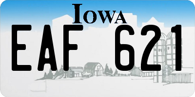 IA license plate EAF621