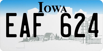 IA license plate EAF624