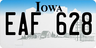 IA license plate EAF628