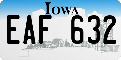 IA license plate EAF632