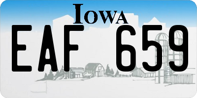 IA license plate EAF659