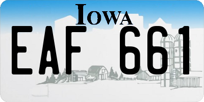 IA license plate EAF661