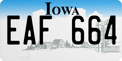 IA license plate EAF664