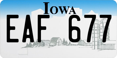 IA license plate EAF677