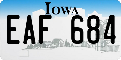 IA license plate EAF684