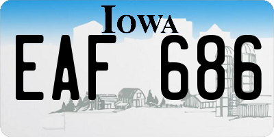 IA license plate EAF686