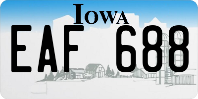 IA license plate EAF688