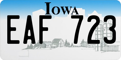 IA license plate EAF723