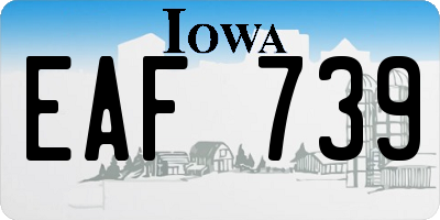 IA license plate EAF739