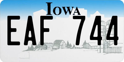 IA license plate EAF744