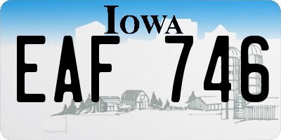 IA license plate EAF746