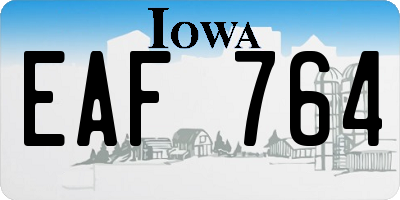 IA license plate EAF764