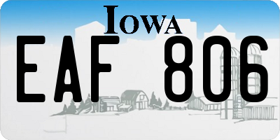 IA license plate EAF806