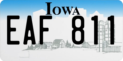 IA license plate EAF811