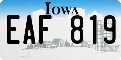 IA license plate EAF819