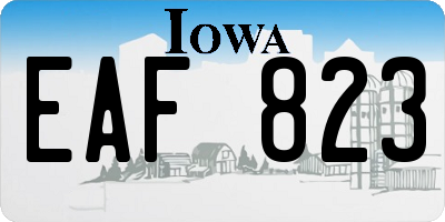 IA license plate EAF823