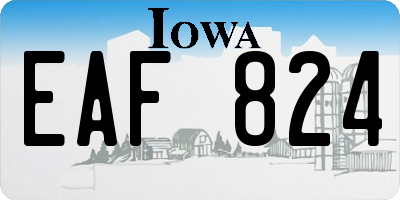 IA license plate EAF824