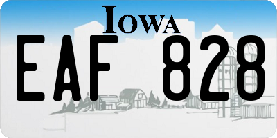 IA license plate EAF828