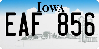 IA license plate EAF856