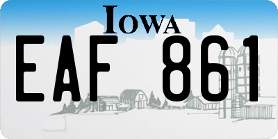 IA license plate EAF861