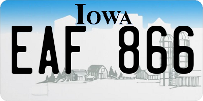 IA license plate EAF866