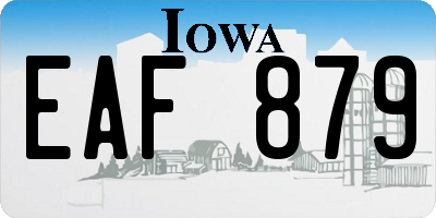 IA license plate EAF879