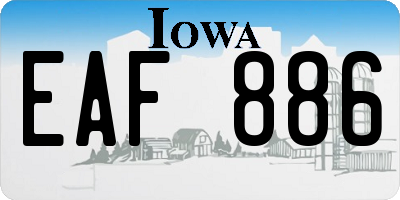 IA license plate EAF886