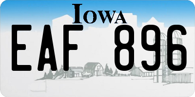 IA license plate EAF896