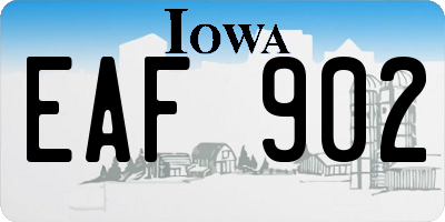 IA license plate EAF902