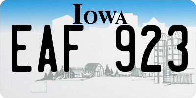 IA license plate EAF923