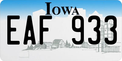 IA license plate EAF933