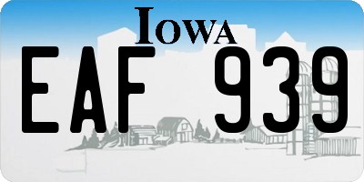 IA license plate EAF939