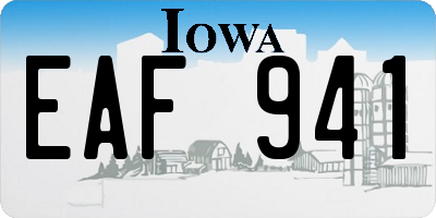 IA license plate EAF941
