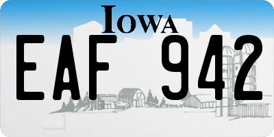 IA license plate EAF942