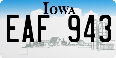 IA license plate EAF943