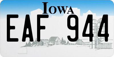 IA license plate EAF944