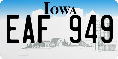 IA license plate EAF949