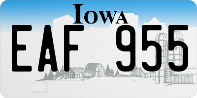 IA license plate EAF955