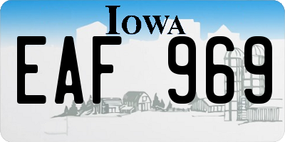 IA license plate EAF969