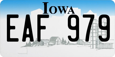 IA license plate EAF979