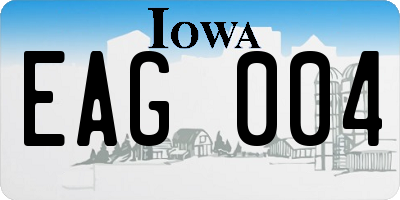IA license plate EAG004