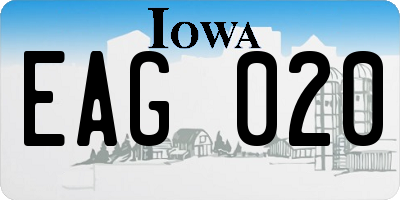 IA license plate EAG020