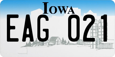IA license plate EAG021