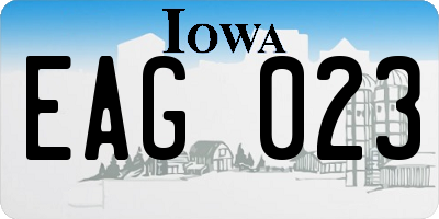 IA license plate EAG023
