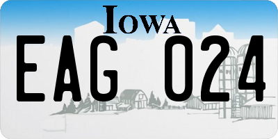 IA license plate EAG024