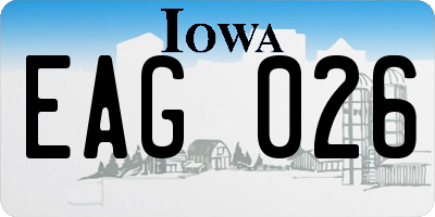 IA license plate EAG026